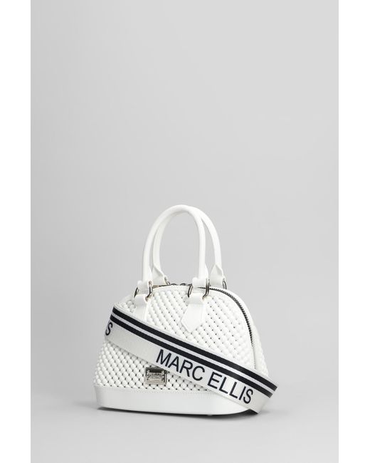 Borsa a mano Flat Xs Ball in PVC Bianco di Marc Ellis in White