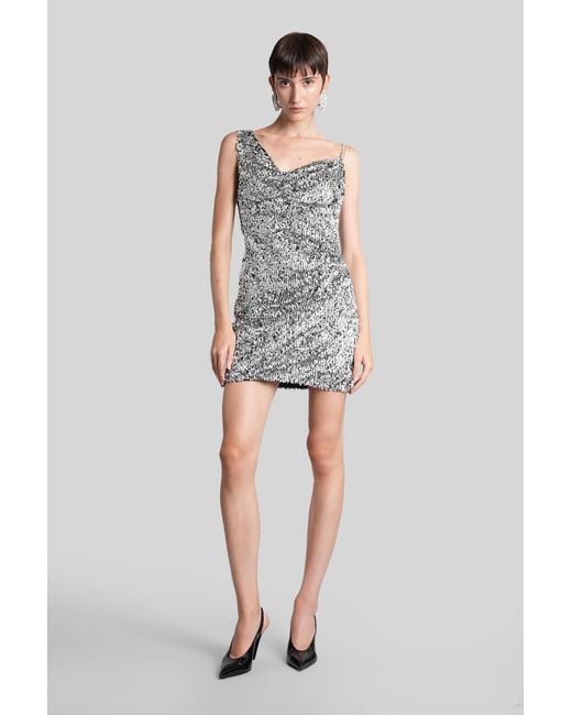 Area Metallic Mini Dress