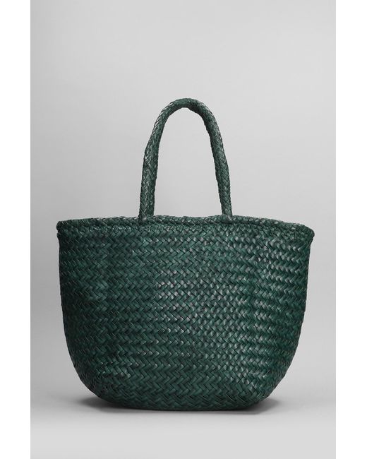 Dragon Diffusion Grace Basket Tote In Green Leather