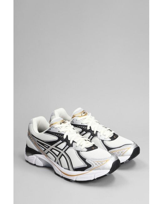 Asics White Gt-2160 Sneakers In Beige Leather And Fabric for men