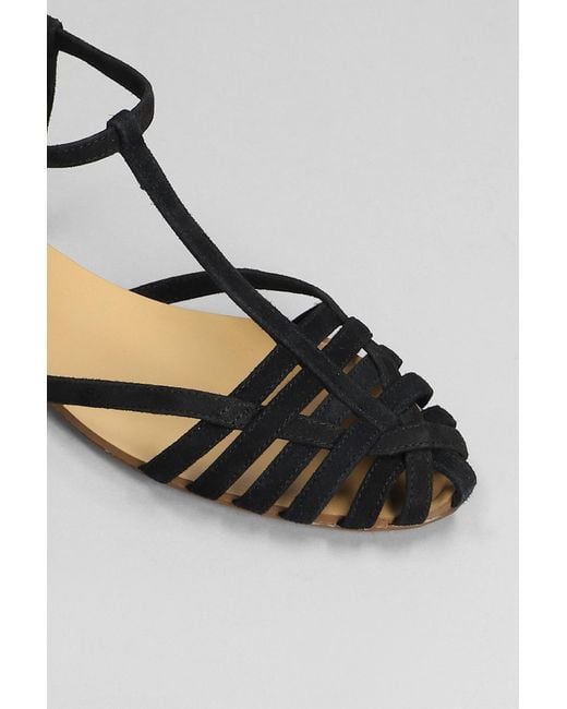 Anna F. Flats In Black Suede