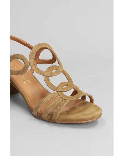 Julie Dee Multicolor Sandals In Leather Color Suede