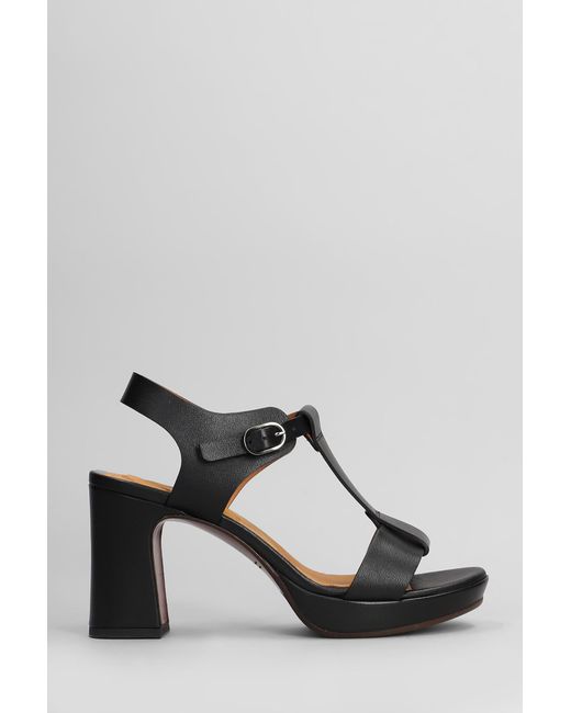 Sandali Kimor-L in Pelle Nera di Chie Mihara in Black