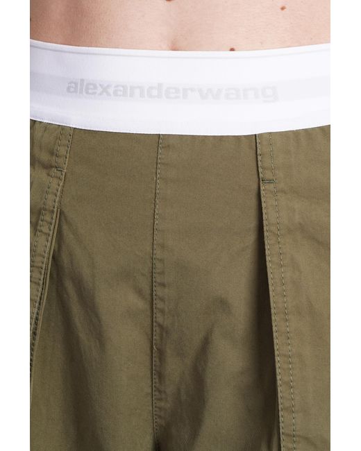 Shorts in Cotone Verde di Alexander Wang in Green