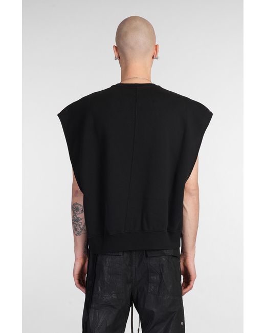 Felpa Sl jumbo tatlin swea in Cotone Nero di Rick Owens in Black da Uomo