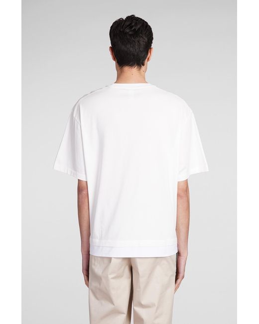 T-Shirt in Cotone Bianco di Neil Barrett in White da Uomo