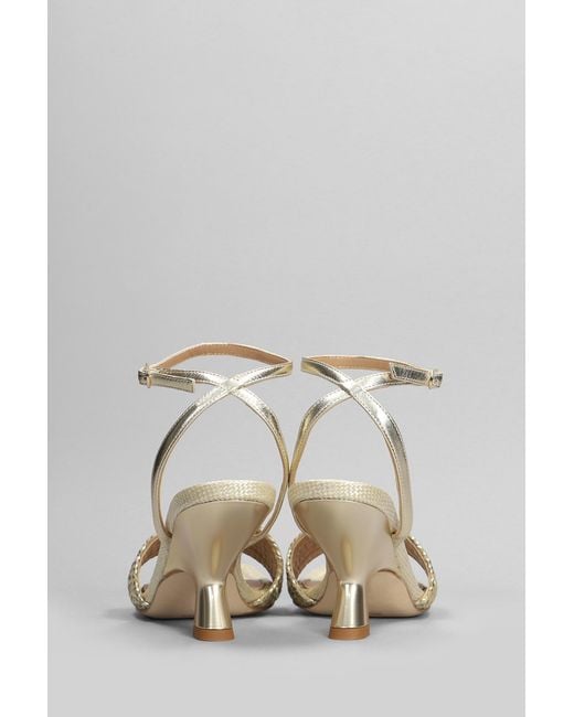 Chantal Multicolor Sandals In Platinum Leather
