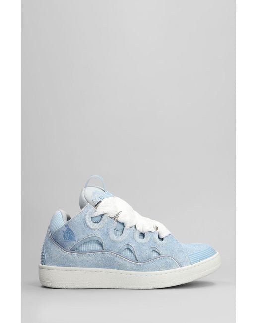 Sneakers Curb in Pelle Celeste di Lanvin in Blue da Uomo