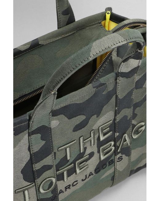 Marc Jacobs Gray The Medium Tote Tote In Camouflage Cotton