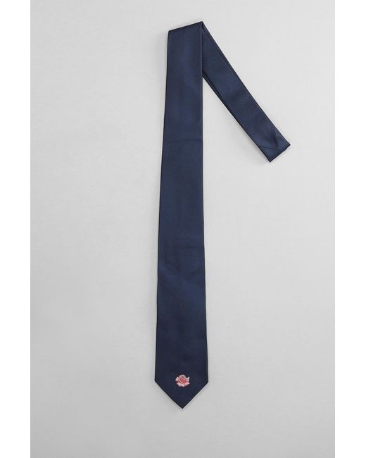 KENZO Tie In Blue Silk for men