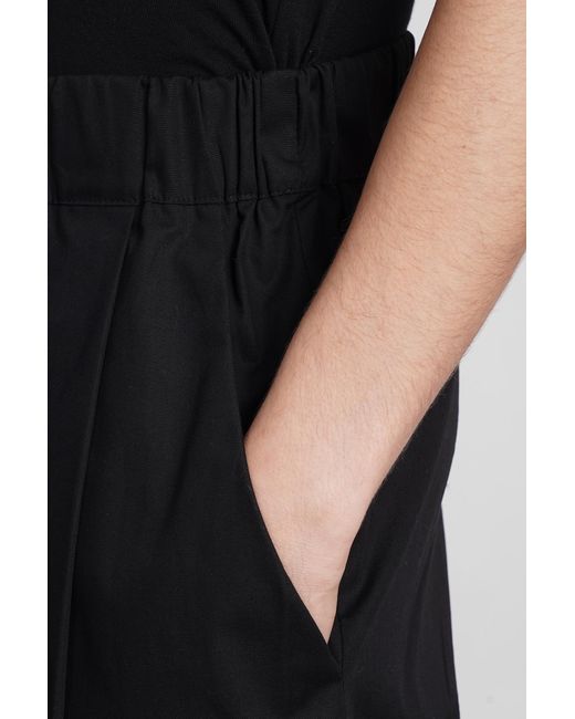 Pantalone in Cotone Nero di Laneus in Black da Uomo