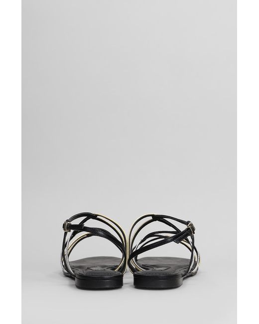 Sandali flats in Pelle Nera di Werner in White