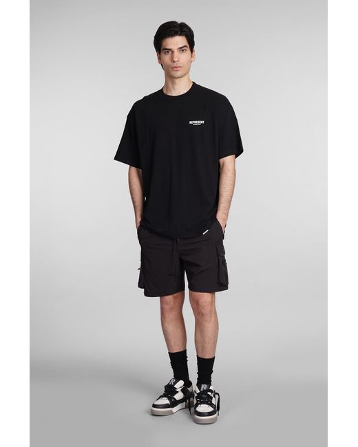 Represent Shorts In Black Nylon for men
