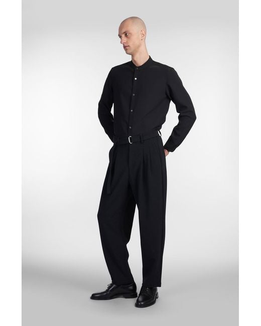 Attachment Pants In Black Polyester for men