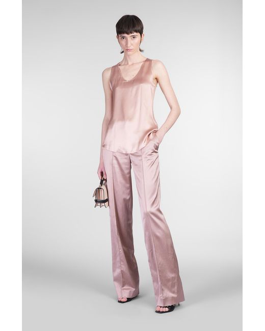 Topwear in Seta Rosa di Balmain in Pink