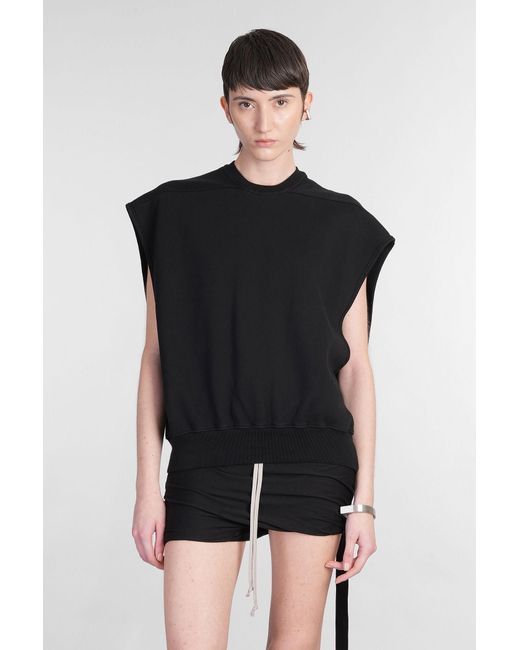 Felpa Sl jumbo tatlin swea in Cotone Nero di Rick Owens in Black