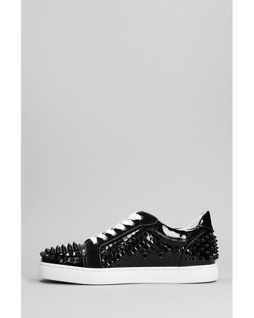 Sneakers Vieira 2 in Vernice Nera di Christian Louboutin in Black