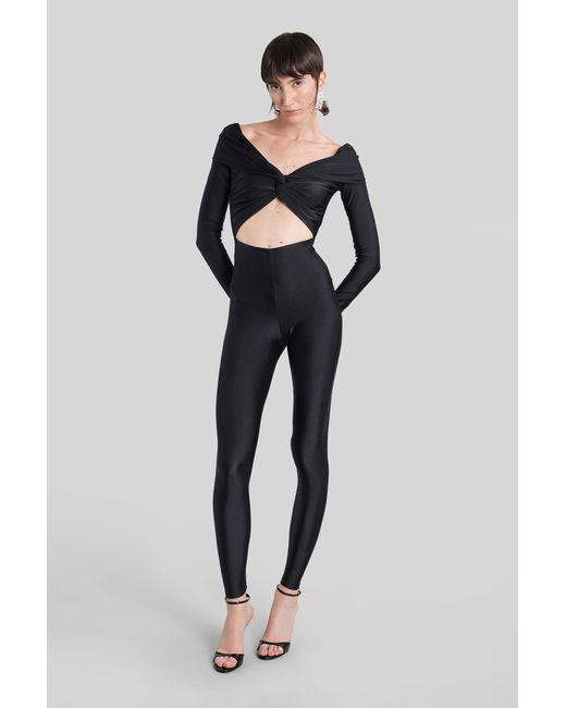 ANDAMANE Women's Blue Kendall Jumpsuit In Black Polyamide