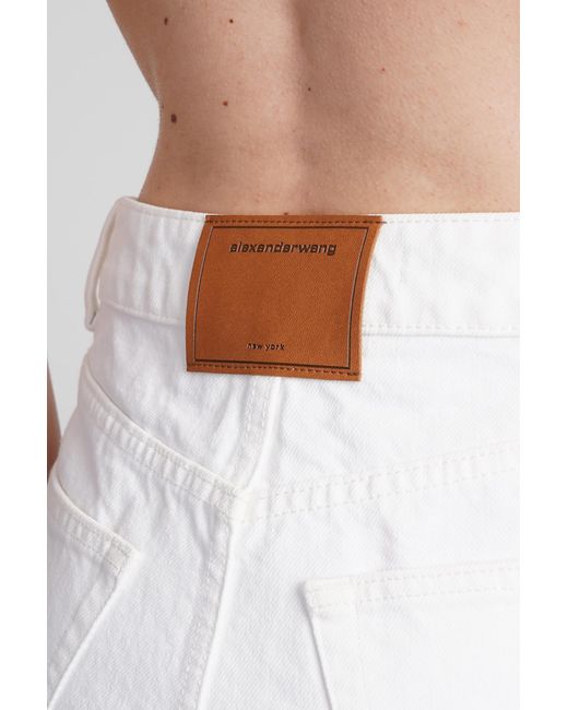 Shorts in Cotone Bianco di Alexander Wang in White