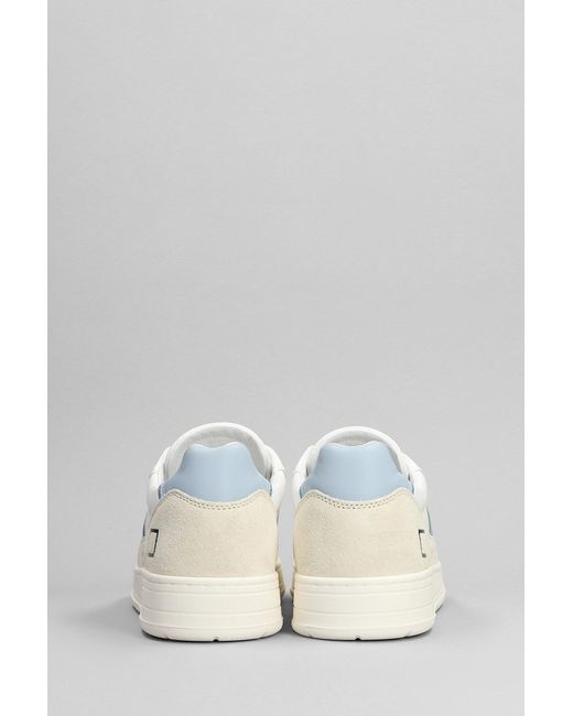 Date Court 2.0 Sneakers In White Suede And Leather for men