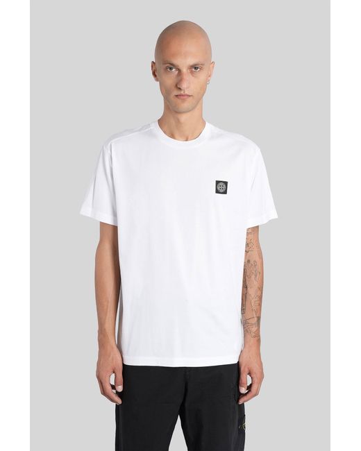 Stone Island White T-Shirt for men