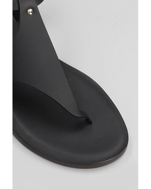 Sandali flats in Pelle Nera di DONNARì in Gray