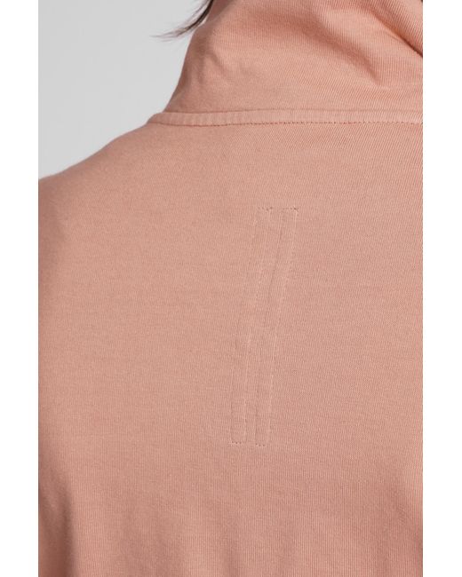 Rick Owens Black Mountain Sweat Sweatshirt In Rose-pink Cotton