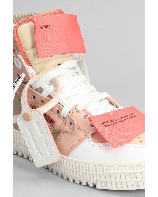 Sneakers 3.0 off court in Pelle Rosa di Off-White c/o Virgil Abloh in Pink