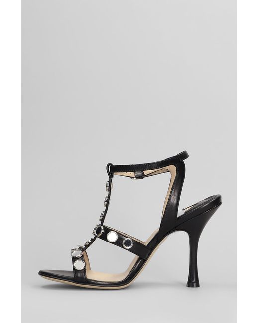 Sandali in Pelle Nera di Anna F. in Black