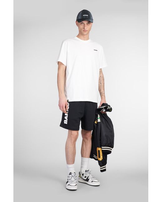 Shorts in Cotone Nero di Barrow in Black da Uomo