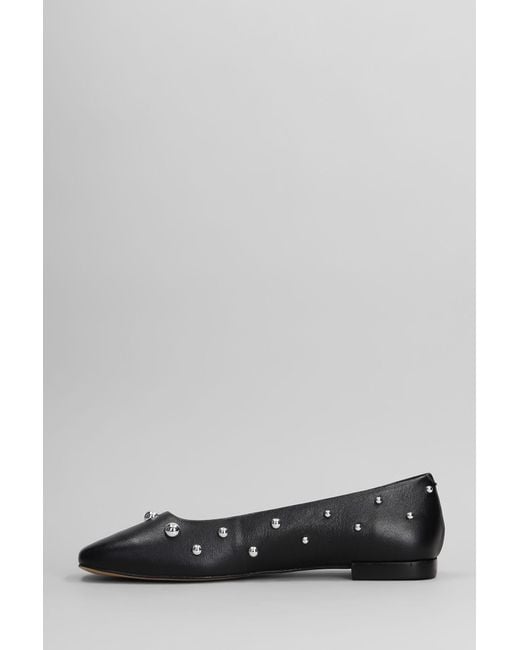 Ballerine in Pelle Nera di Carrano in Gray