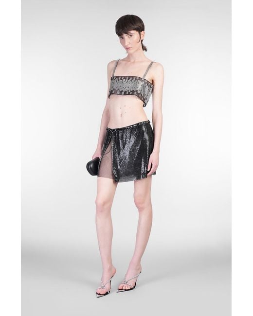Gonna Pixie in Alluminio Nero di Nue in Black