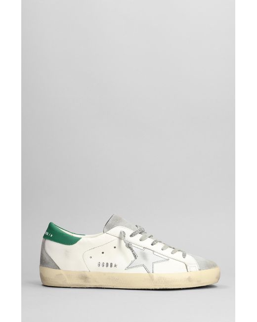 Golden Goose Deluxe Brand Superstar Sneakers In White Suede And Leather for men