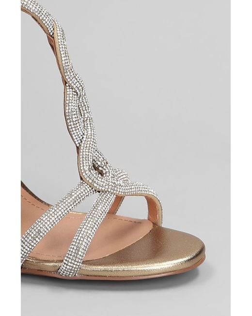 Bibi Lou White Circe 90 Sandals In Platinum Leather