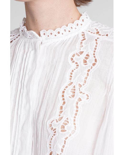 Camicia Kubra in ramie Bianca di Isabel Marant in White