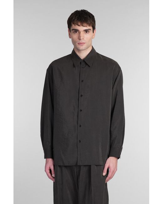 Camicia in Seta Marrone di Lemaire in Gray da Uomo
