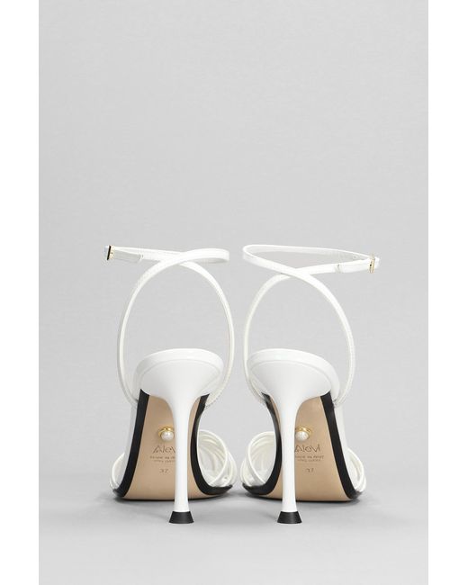ALEVI Ally 095 Sandals In White Patent Leather