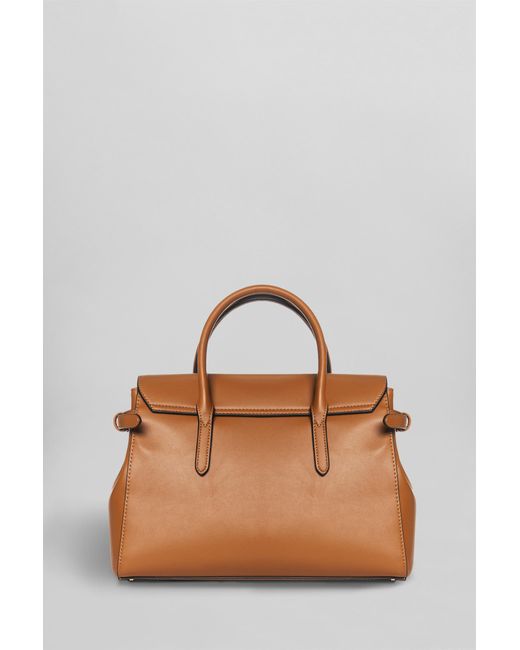 Secret Pon-pon Brown Luisita Medium Shoulder Bag In Leather Color Leather