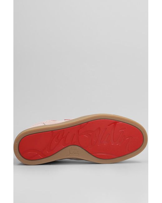 Sneakers Tutti rui in Camoscio Rosa di Christian Louboutin in Pink