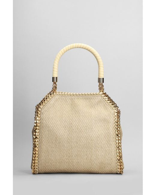 Stella McCartney Natural Falabella Mini Hand Bag In Beige Polyamide