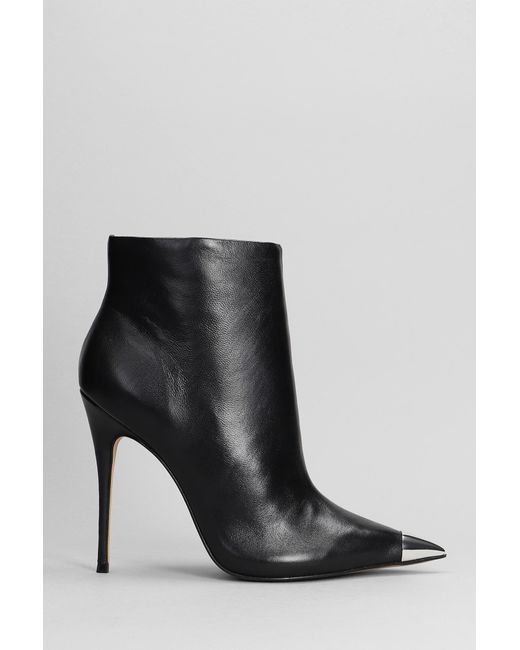 Carrano High Heels Ankle Boots In Black Leather Lyst