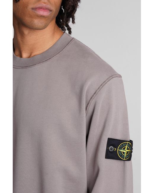 Stone Island Gray Sweatshirt In Brown Cotton for men