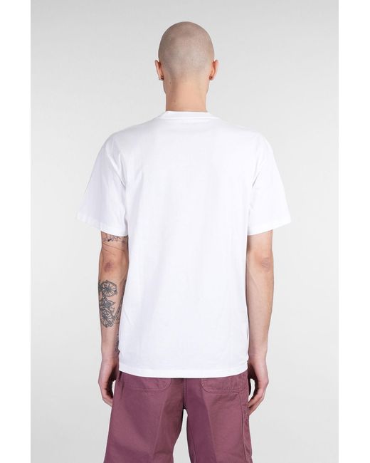Carhartt S-s Java T-shirt In White Cotton for men