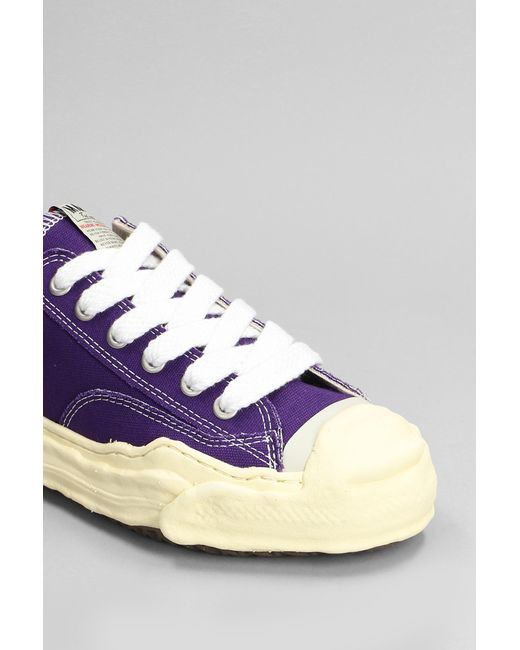 Sneakers Hank low in Cotone Viola di Maison Mihara Yasuhiro in Purple da Uomo