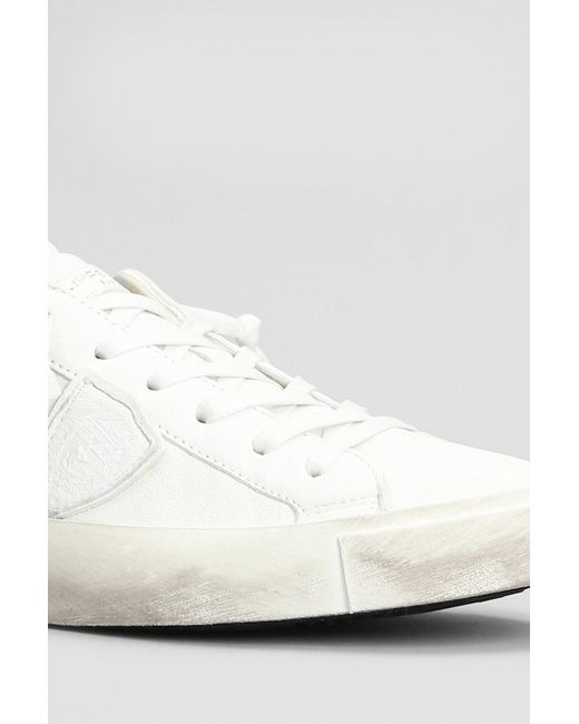 Philippe Model White Prsx Low Sneakers