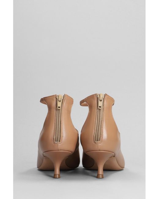 Anna F. Multicolor Pumps In Camel Leather