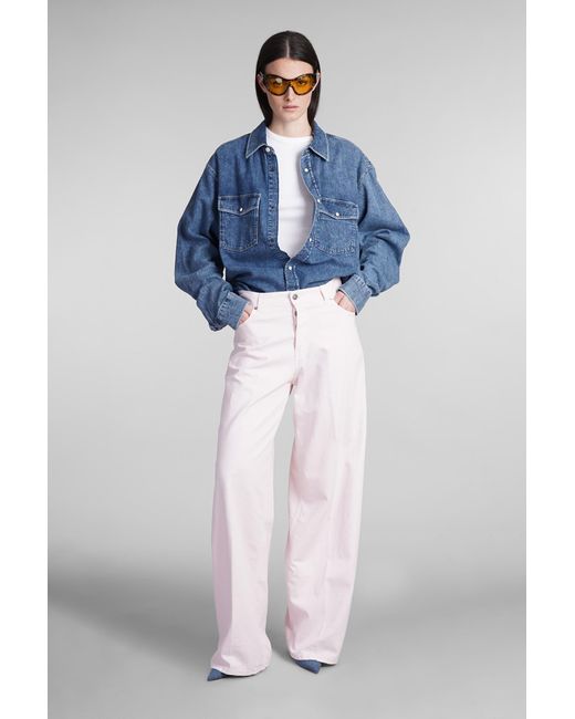 Haikure Bethany Jeans In Rose-pink Cotton