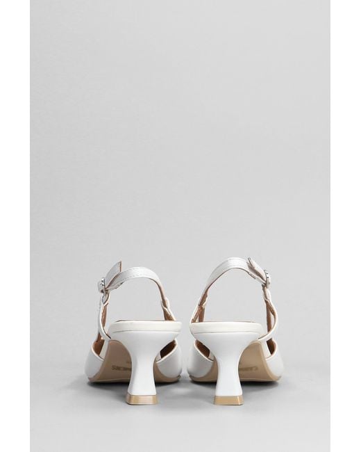 Carmens Nicole Band Pumps In White Leather