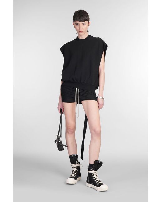 Shorts Buds in Cotone Nero di Rick Owens in Black