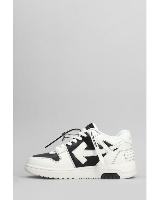 Sneakers Out of office in Pelle Nera di Off-White c/o Virgil Abloh in White